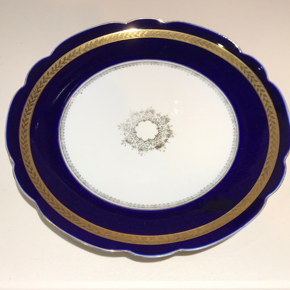 Vintage Royal Bayreuth Gold Trim Large ServingPlate